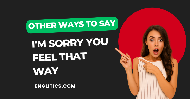 Ways to Say I'm Sorry You Feel That Way