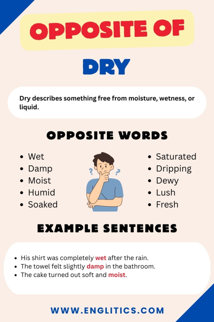 Opposite of Dry