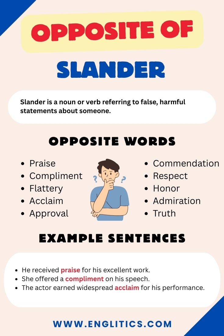 Opposite of Slander