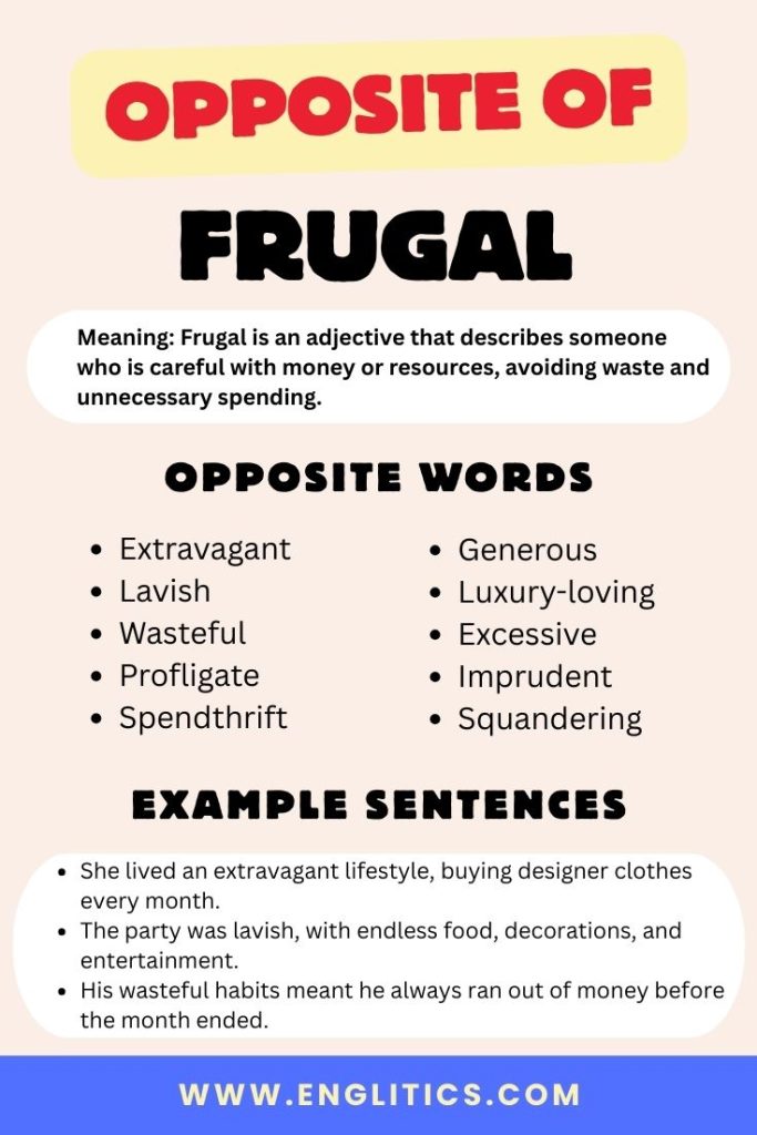 Opposit of Frugal