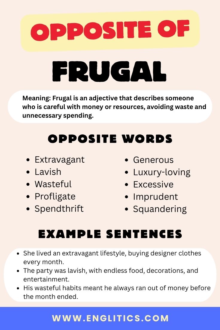 Opposit of Frugal