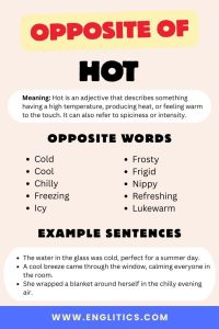 Complementary Antonyms Examples 16 Opposite of Hot: Antonyms with Real-Life Examples