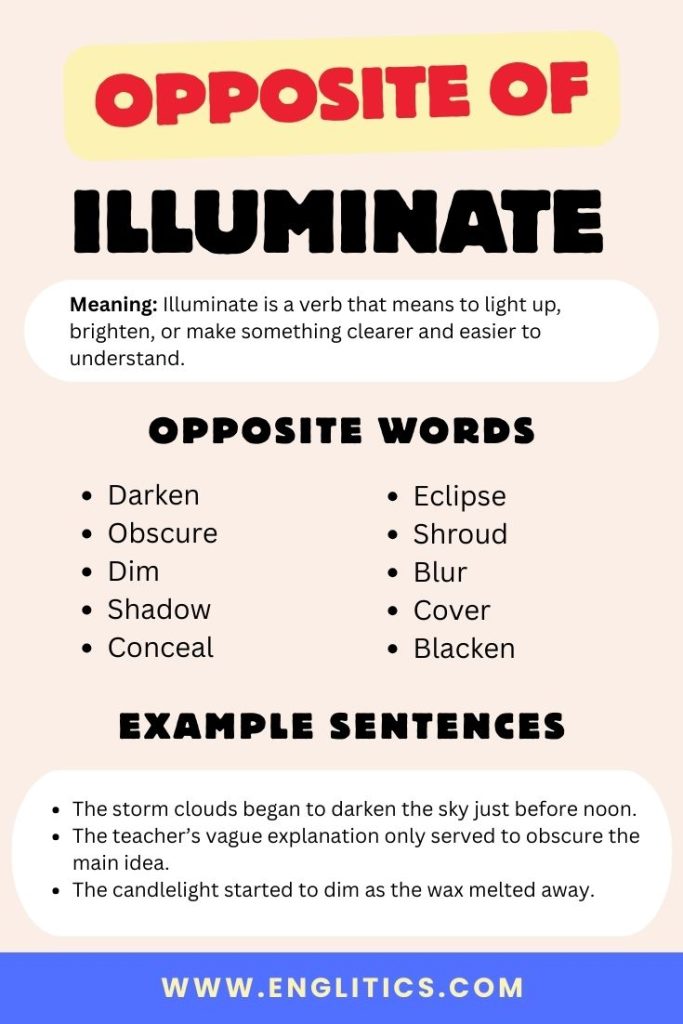 Opposit of Illuminate