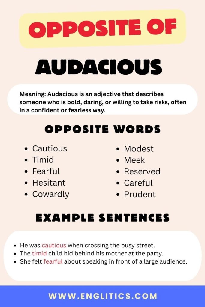 Opposite of Audacious