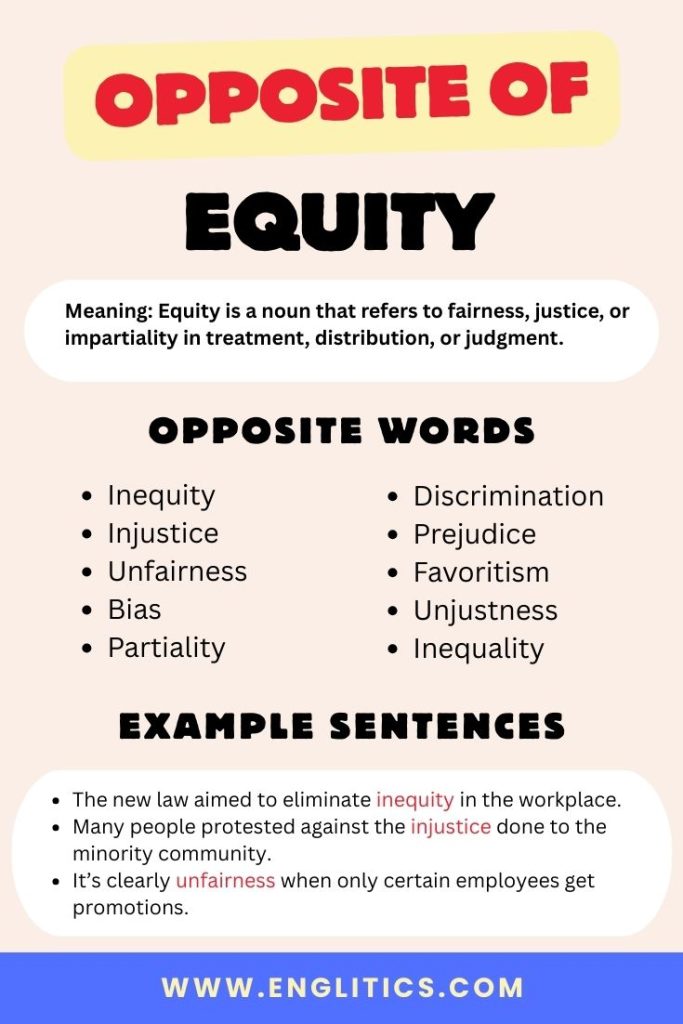 Opposite of Equity