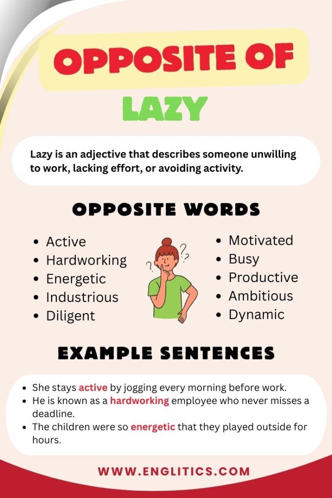 Opposite of Lazy