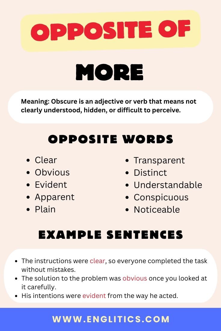 Opposite of More