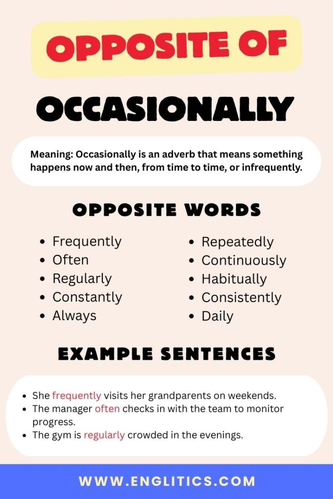 Opposite of Occasionally